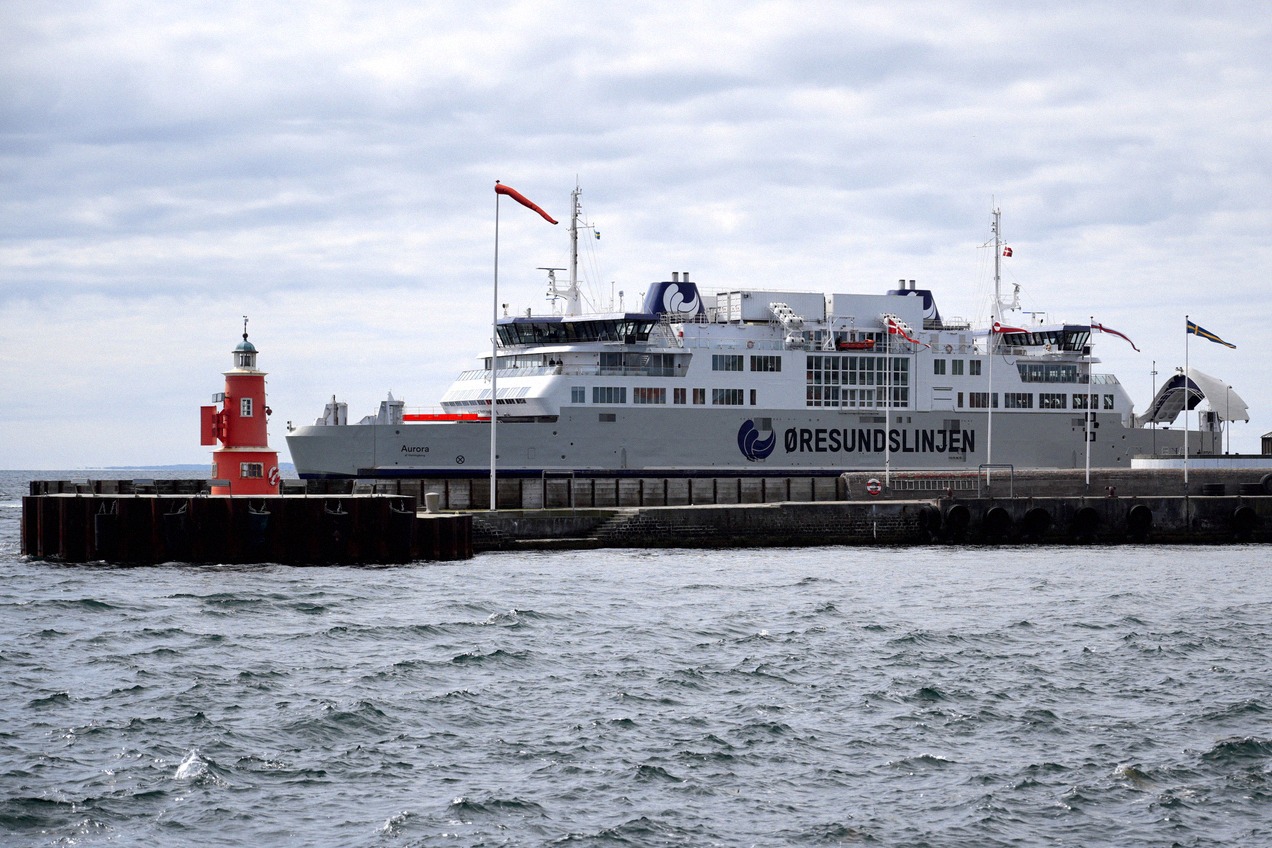 Fähre der Øresundslinjen im Hafen von Helsingborg