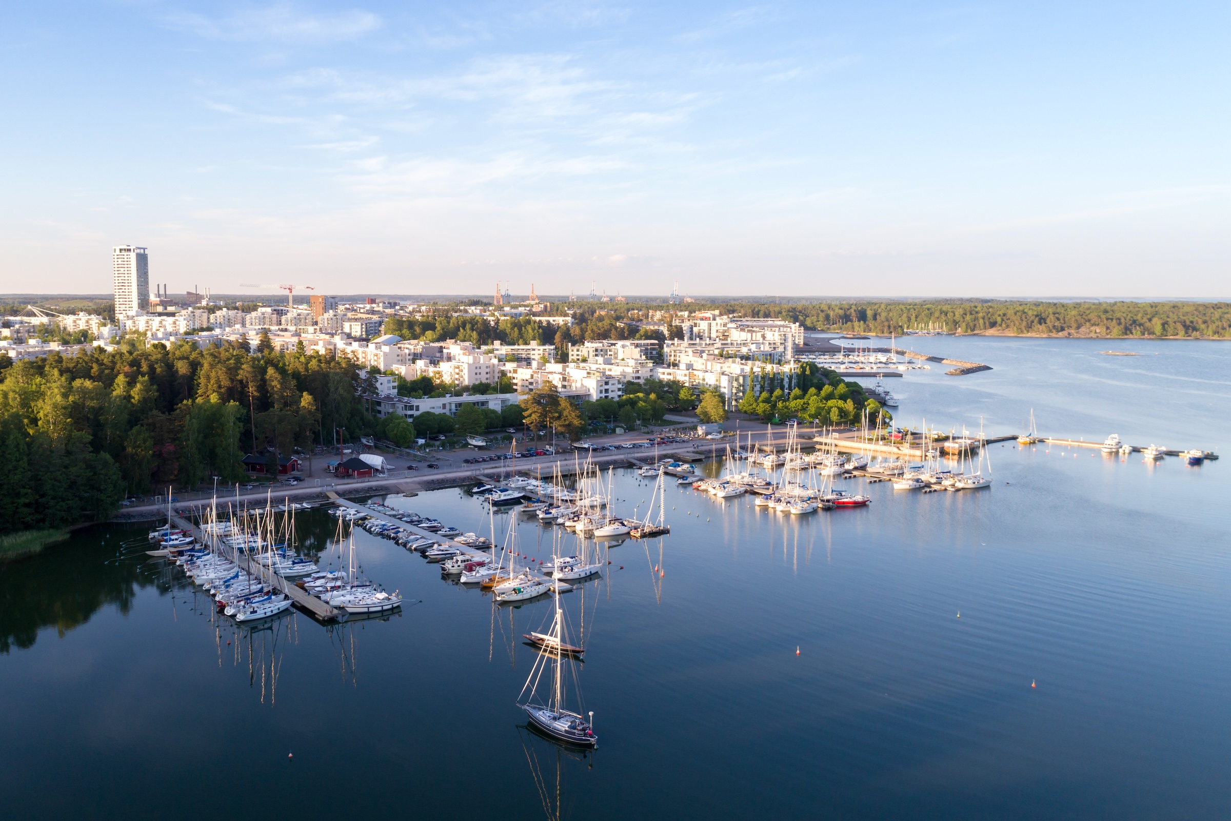Der Jachthafen von Vuosaari im Osten Helsinkis, unweit des Fährterminals, an dem die Fähre aus Travemünde anlegt.