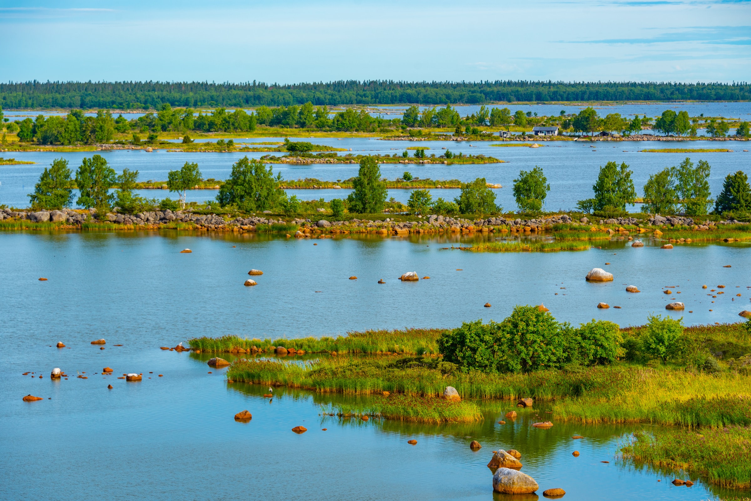 Der Kvarken-Schärengarten zwischen Schweden und Finnland - die schmalste Stelle des Bottnischen Meerbusens, die deine Fähre in rund 3,5 Stunden überquert.